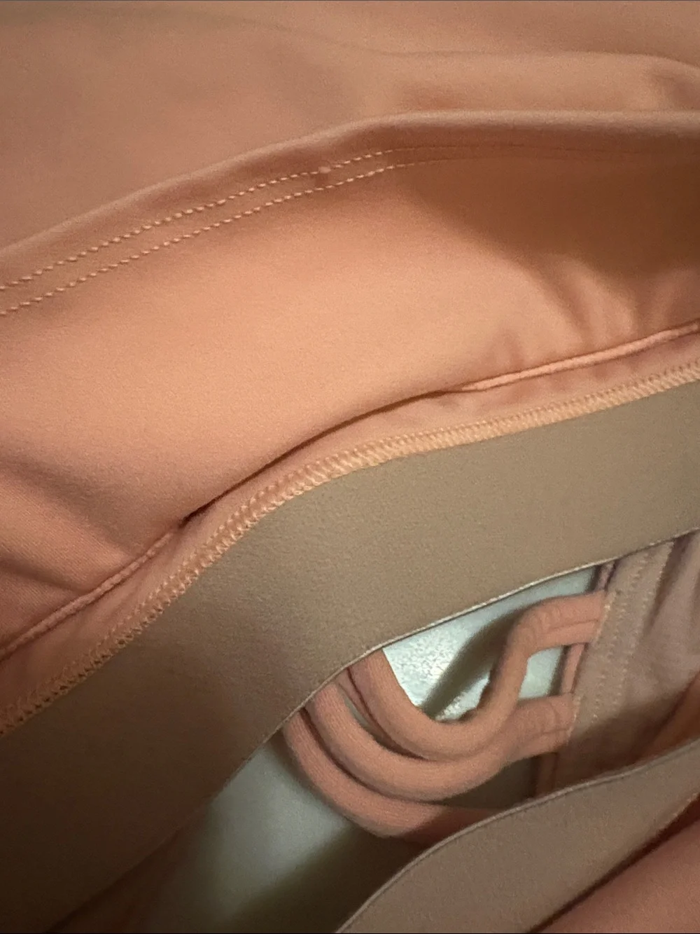 Athleta Coral Pink One-Shoulder Strappy Sports Bralette